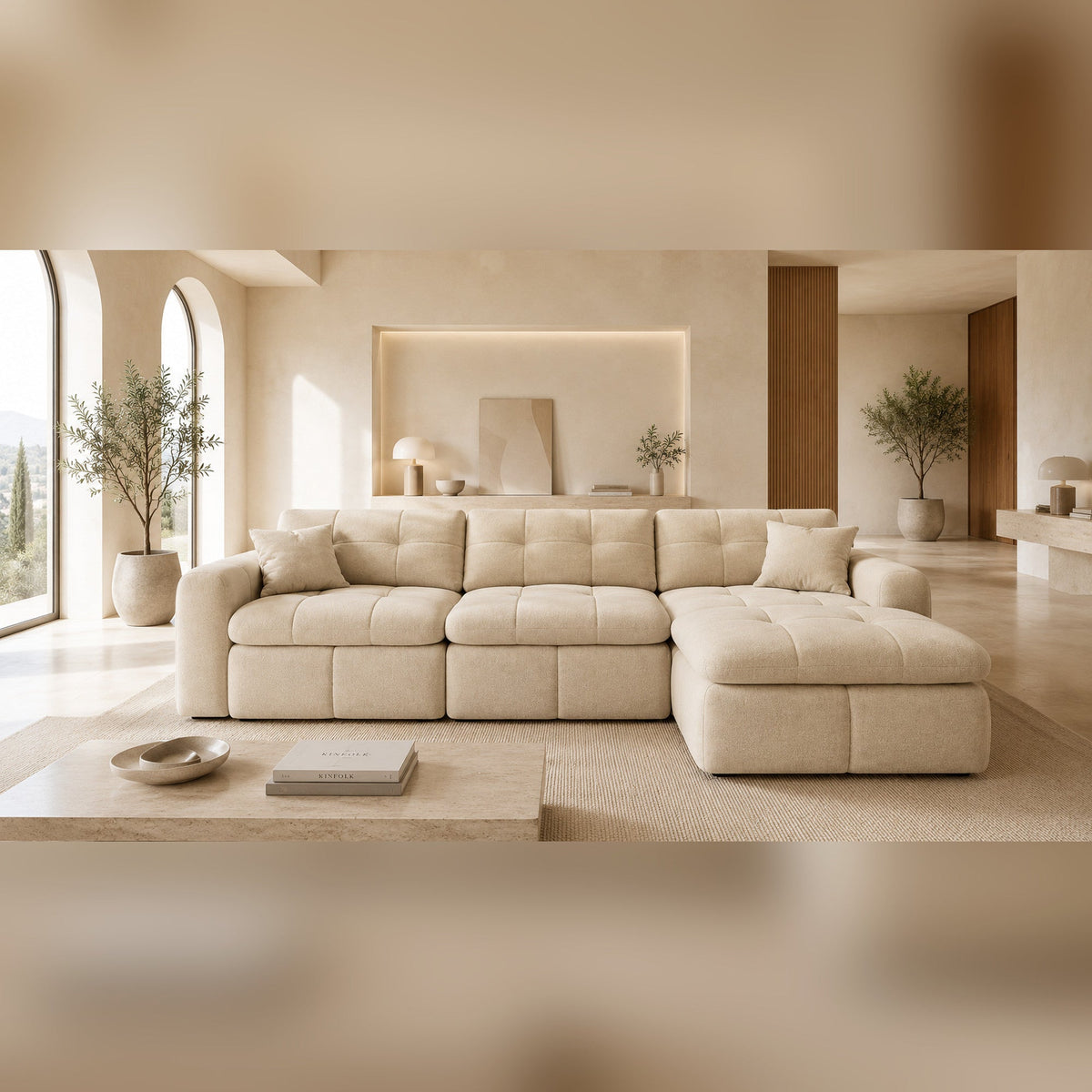 Canapé modulable avec repose-pied Image