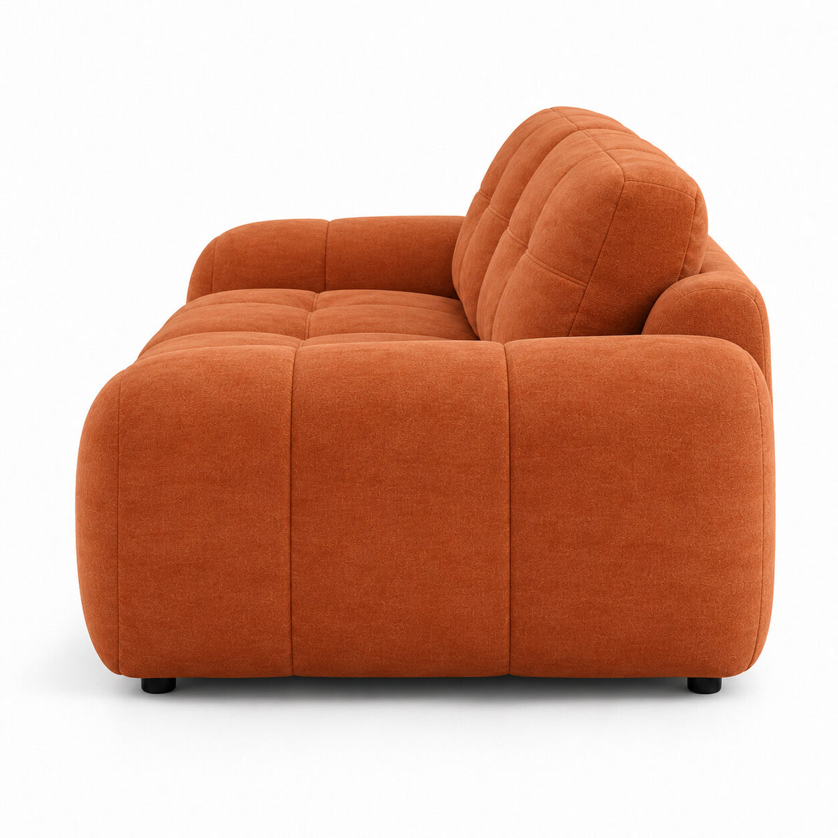 Canapé modulable Ronda 2 places terracotta, vue de profil