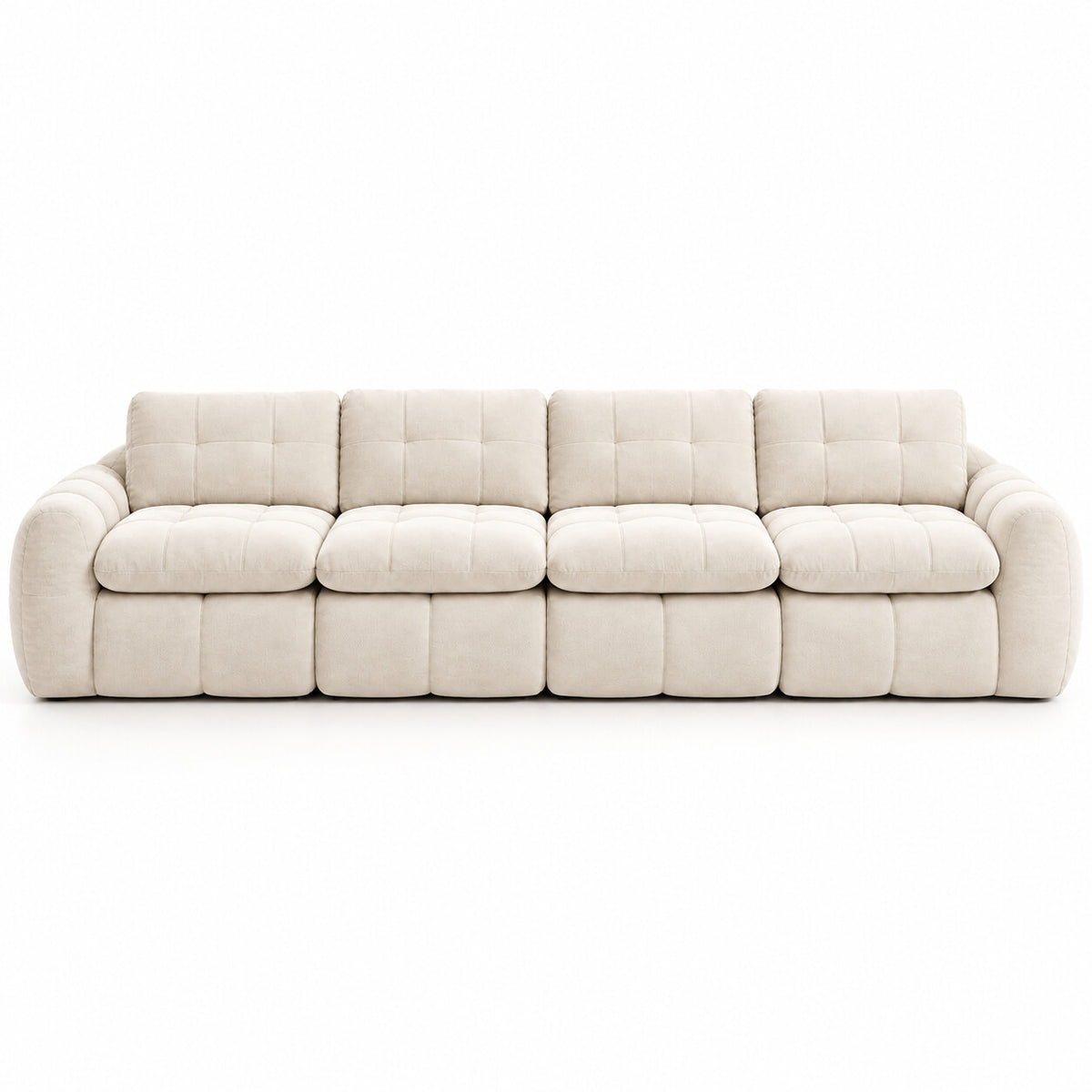 Canapé modulable Ronda 4 places beige, vue de face